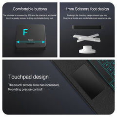 Intelligent Detachable Touch Bluetooth Keyboard Leather Tablet Case with Backlight/Pen Slot, For iPad Pro 13 2024, For iPad Air 13 2024, For iPad Air 11 2024, For iPad Pro 11 2024, For iPad 10.9 2022, For iPad 10.2 2021, For iPad mini 6
