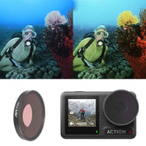 For DJI Osmo Action 4 JUNESTAR Threaded Camera Lens Filter, Pink Diving Filter, Magenta Diving Filter, Red Diving Filter, 3 in Color Diving Filter, 3 in 1 CPL ND8 ND16, 4 in 1 UV CPL ND16 ND32, 4 in 1 ND8-64PL, 6 in 1 ND8-64 UV CPL, 8 in 1 Filmmaking Kit