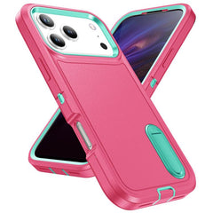 Rugged PC + Silicone Phone Case with Holder, For iPhone 18 Pro / 17 Pro