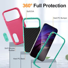 Rugged PC + Silicone Phone Case with Holder, For iPhone 18 Pro / 17 Pro