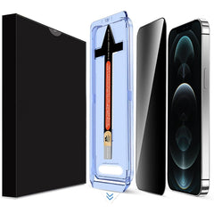 LK Easy Install Privacy Tempered Glass Film, For iPhone 13 Pro Max, For iPhone 13 / 13 Pro, For iPhone 12 / 12 Pro, For iPhone 12 Pro Max, For iPhone 11 Pro Max, For iPhone 11, For iPhone 11 Pro
