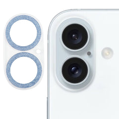 Glitter Ring Tempered Glass Camera Lens Film, For iPhone 16 / 16 Plus