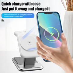 Y10 15W 3 in 1 Magnetic Wireless Charger Stand, Y10