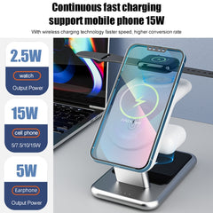 Y10 15W 3 in 1 Magnetic Wireless Charger Stand, Y10