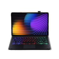 A0N13-AS Ultra-thin Detachable Backlight Bluetooth Keyboard Leather Tablet Case with Touchpad, For Xiaomi Pad 8 / 8 Pro / 7 / 7 Pro