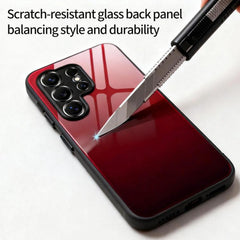 Gradient Color Glass Phone Case, For Samsung Galaxy S26+ 5G, For Samsung Galaxy S26 Ultra 5G