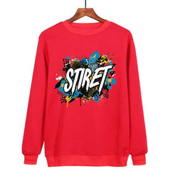 Alphabet Printed Casual Loose Round Neck Sweatshirt Print On Your Demand, POD Sweatshirt, S