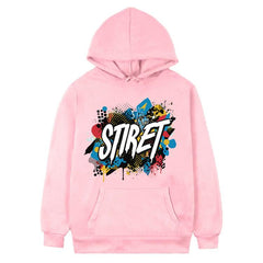Alphabet Printed Fleece Hooded Sweatshirt Print On Your Demand, M
