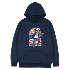 Boy Printed Fleece Hooded Sweatshirt Print On Your Demand, XL