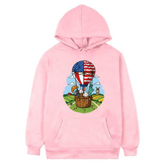 Balloon Printed Fleece Hooded Sweatshirt Print On Your Demand, XS