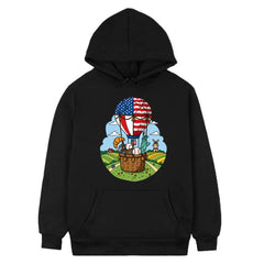 Balloon Printed Fleece Hooded Sweatshirt Print On Your Demand, S
