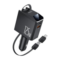 Yesido Y71 125W Type-C + 8 Pin Retractable Cable 3 in 1 Car Charger, Y71
