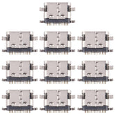10pcs Original 12 Pin Charging Port Connector, Middle Pin Position, Four-pin Contacts, Upper Corner, Dual-row Pin, Dual-row Contact Pins, 4 Pin Not Spring-loaded, Four Pins Lower