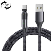 3A USB to USB-C / Type-C 180 Degree Rotating Elbow Charging Cable, 2m Type-C