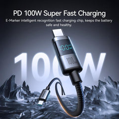 JOYROOM S-A16 Pro Prism Series 100W Digital Display Type-C Fast Charging Data Cable, Length: 1.2m, Type-C