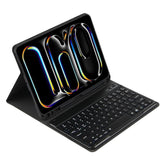 Colorful Backlight Bluetooth Keyboard Leather Tablet Case, For iPad Air 11 2024 / Air 11 2025, For iPad Air 5 / Air 4 10.9