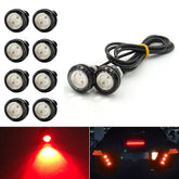 10 PCS 23mm 1.5W DC9-80V Motorcycle Eagle Eye Light Double Lens, 23mm Double Lens(Red Light), 23mm Double Lens(White Light), 23mm Double Lens(Yellow Light)