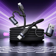 Yesido CA200 1.2m 60W USB / Type-C to Type-C / 8 Pin Fast Charging Data Cable, CA200