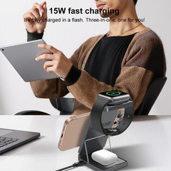 Yesido DS25 3-in-1 Foldable Magnetic Wireless Charging Station, DS25