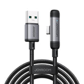 JOYROOM S-A56 EnjoyX Series 3A USB to Type-C 90 Degree Fast Charging Data Cable, USB to Type-C