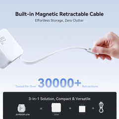 JOYROOM JR-TCL06 67W USB-C / Type-C Port GaN Fast Charger with Retractable Cable, UK Plug