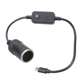 5V-20V Adjustable Voltage Type-C to Cigarette Lighter Socket Conversion Cable, 0.3m, 1m, 2m, 3m