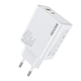 WK WP-U64 45W Kinkong Flash Charge USB+Type-C Port Fast Charger, EU Plug, UK Plug, US Plug