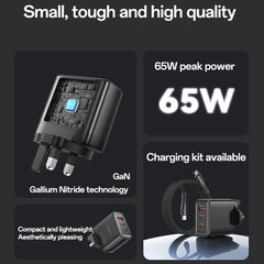 Yesido YC98C 65W Three-port Fast Charger, YC98C