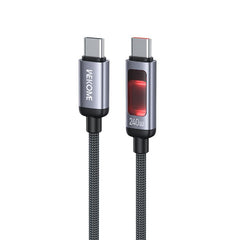 WK WDC-108 240W Intelligent Digital Display Type-C to Type-C Fast Charging Data Cable, Length: 1.2m, WDC-108
