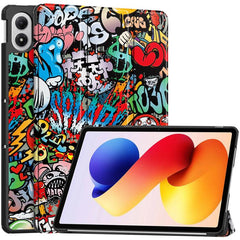 Custer Painted 3-Fold Stand Leather Smart Tablet Case, For Xiaomi Redmi Pad 2 Pro