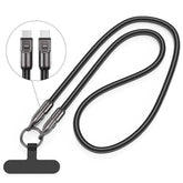 120cm 240W Type-C to Type-C Data Charging Cable Crossbody Phone Lanyard, 120cm