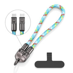 30cm 240W Type-C to Type-C Data Charging Cable Phone Anti-lost Wrist Short Strap, 30cm