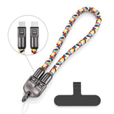 30cm 240W Type-C to Type-C Data Charging Cable Phone Anti-lost Wrist Short Strap, 30cm