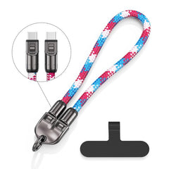 30cm 240W Type-C to Type-C Data Charging Cable Phone Anti-lost Wrist Short Strap, 30cm