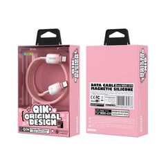 WK WDC-C11 QIN Series 1m 65W Type-C to Type-C Magnetic Silicone Fast Charging Data Cable