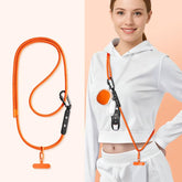 7mm Polyester Adjustable Crossbody Storage Hooks Mobile Phone Anti-lost Lanyard With Metal Clamp