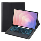 Candy Color Touch Backlight Bluetooth Keyboard Leather Tablet Case with Pen Holder, For Samsung Galaxy Tab S11 Ultra