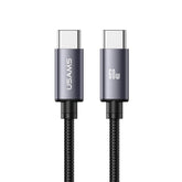 USAMS SJ769 U91 60W Type-C to Type-C Aluminum Alloy Fast Charging Data Cable, Length: 1m, SJ769
