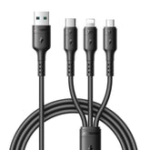 JOYROOM A61 OmniGo Series 3.5A USB to 8 Pin + USB-C / Type-C, Micro USB 3 in 1 Charging Cable, 1.2m