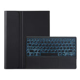 A0N19-AS Ultra-thin Detachable Backlight Bluetooth Keyboard Vegan Leather Tablet Case with Touchpad, For Redmi Pad 2 Pro / Poco Pad M1