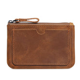 Retro Crazy Horse Genuine Leather Unisex Wallet Small Coin Purse