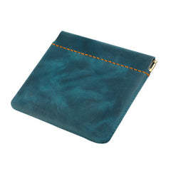 Vintage Crazy Horse Genuine Leather Coin Purse Lipstick Car Key Storage Bag