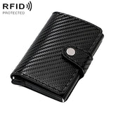KB237 Carbon Fiber Texture RFID Aluminum Alloy Multi-card Wallet