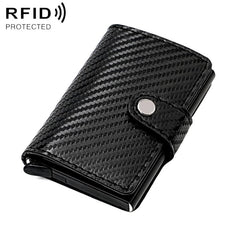 KB237 Carbon Fiber Texture RFID Aluminum Alloy Multi-card Wallet