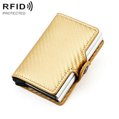 KB250 Carbon Fiber Double Layer Aluminum Alloy RFID Card Bag