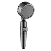 Three Setting Adjustable Filter Pressurized Shower Head Shower Nozzle with One Button Water Stop Switch