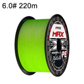 12 Strands Braided Lure Fishing Line Extra Strong PE Fishing Line, 6.0# 220m