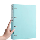 A4 Thickened Four-hole Document Storage Binder Folder, Blue, Pink, Purple, Green, Blue with 50 Pages Inner Pocket, Purple with 50 Pages Inner Pocket, Pink with 50 Pages Inner Pocket, Green with 50 Pages Inner Pocket, Blue with Hole Puncher