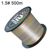 12 Strands Braided Colored PE Fishing Line Main Line Strong Horse Fish Line, 1.5# 500m, 2.0# 500m, 2.5# 500m, 3.0# 500m, 3.5# 500m, 4.0# 500m, 5.0# 500m, 6.0# 500m