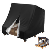 Weatherproof Cover for Wooden Double Chaise Lounge Outdoor Patio Furniture Protector, FS-24117